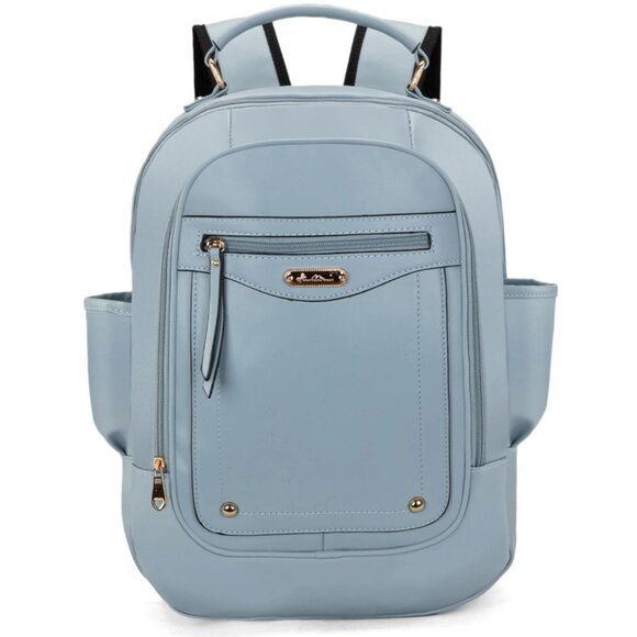 MONTANA WEST Light Blue Carry‎ All Water-Resistant Backpack NWT - Picture 1 of 13